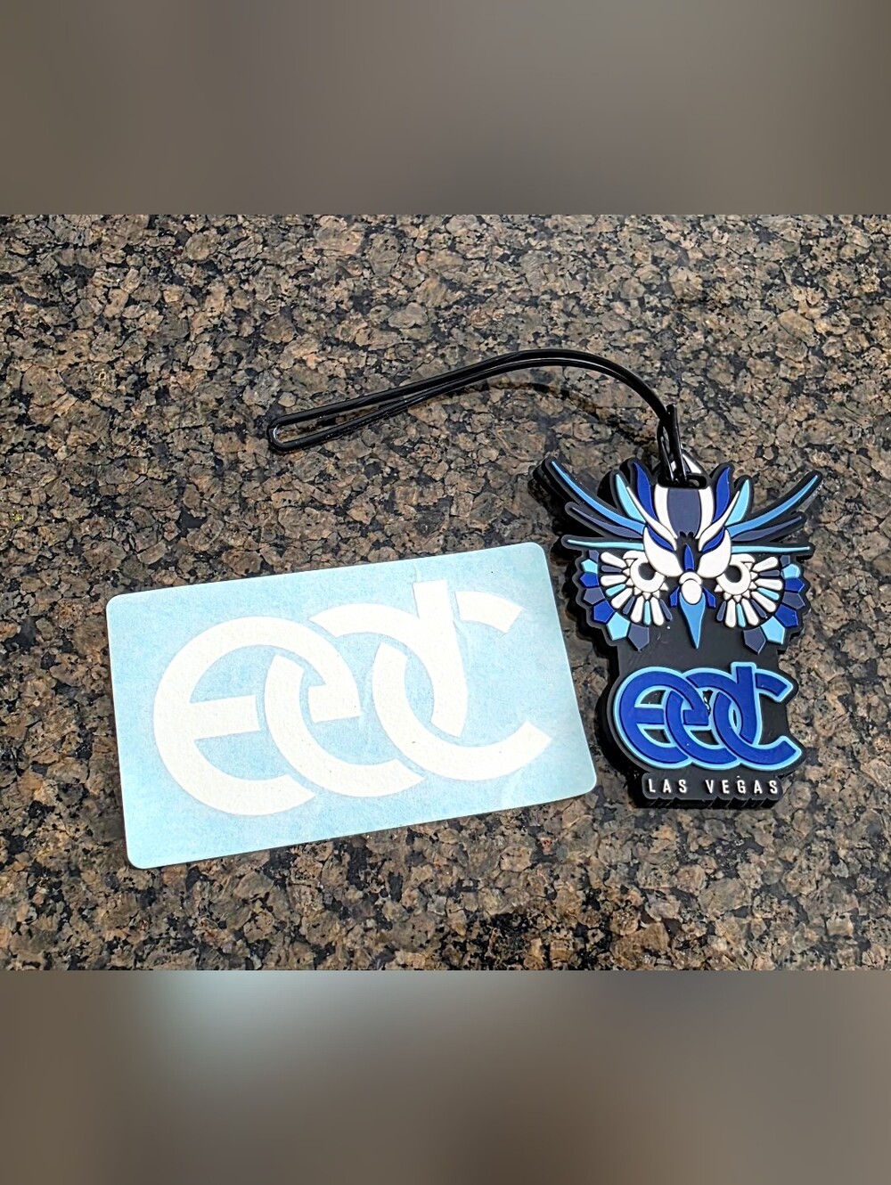 Electric Daisy Carnival (EDC) Las Vegas luggage tag and sticker rare Exclusive